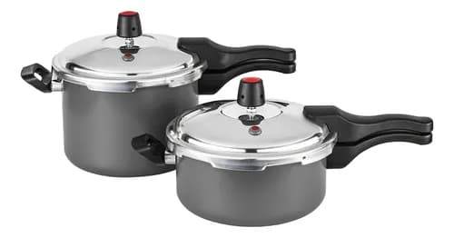 Jogo 2 Panela De Pressao 4,5 Litros E 3 Litros Antiaderente Cor Grafite