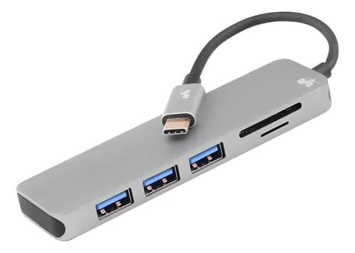 Hub usb-c 5 em 1 para usb 3.0 leitor SD e micro SD 5