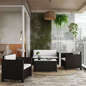 Conjunto para Área Externa Delphine Marrom