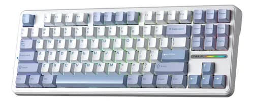 Teclado Mecânico Sem Fio Aulaf87 Para Gamers Rgb Modo Triplo