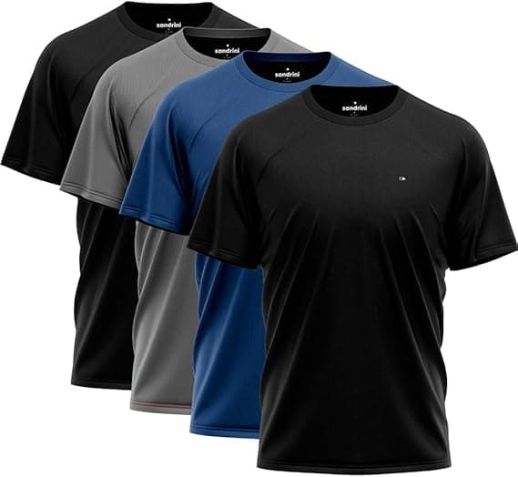 Kit 4 Camisas Dry-fit Sandrini Masculina Academia Treino Uv (Tam: P,M,G)