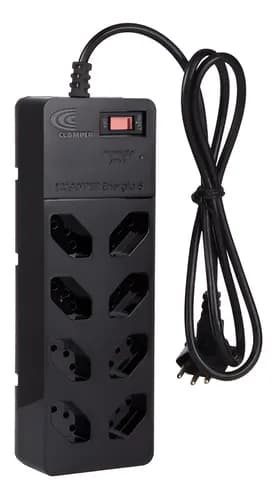 Filtro De Linha com DPS iCLAMPER Energia 8 Tomadas Régua com Tecnologia LCF