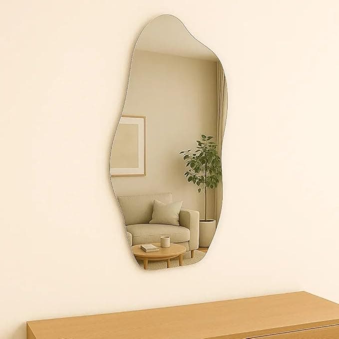 Espelho Orgânico E06 80x35cm Retrô Lapídado linha FIt Sem moldura