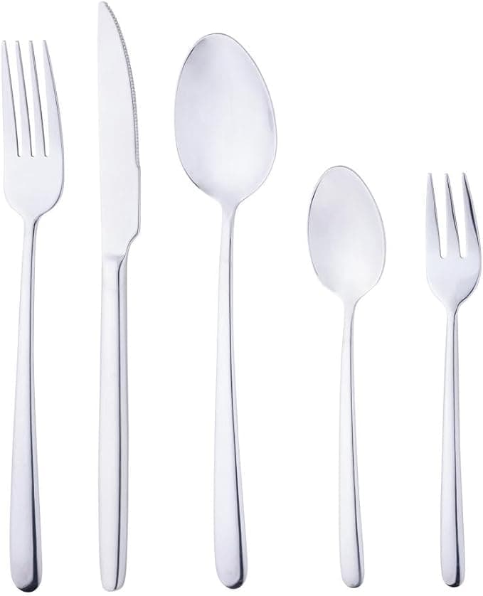 WOLFF Faqueiro de Aço Inox Viena 30 Peças - Mesa Posta - Itens Para Casa - Utensílios de Cozinha - Enxoval - Casamento - Decoração