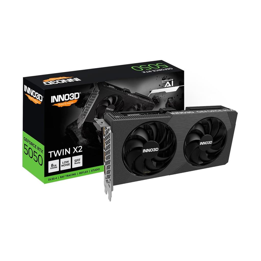 Placa de Vídeo Gpu Inno3d Geforce Rtx 5050 Twin X2 8gb 128bits Gddr6 N50502-08d6-174071n