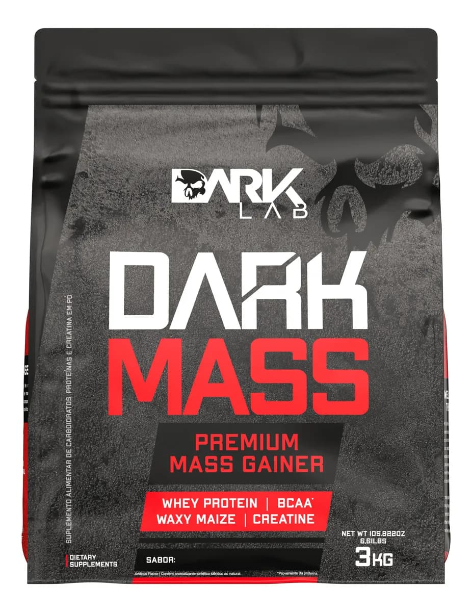 Hipercalórico Dark Mass 3kg Dark Lab Sabor Baunilha