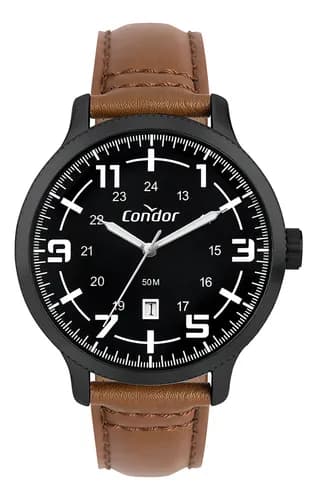 Relógio Condor Masculino Militar Preto - Co2115nbq/3p Correia Marrom