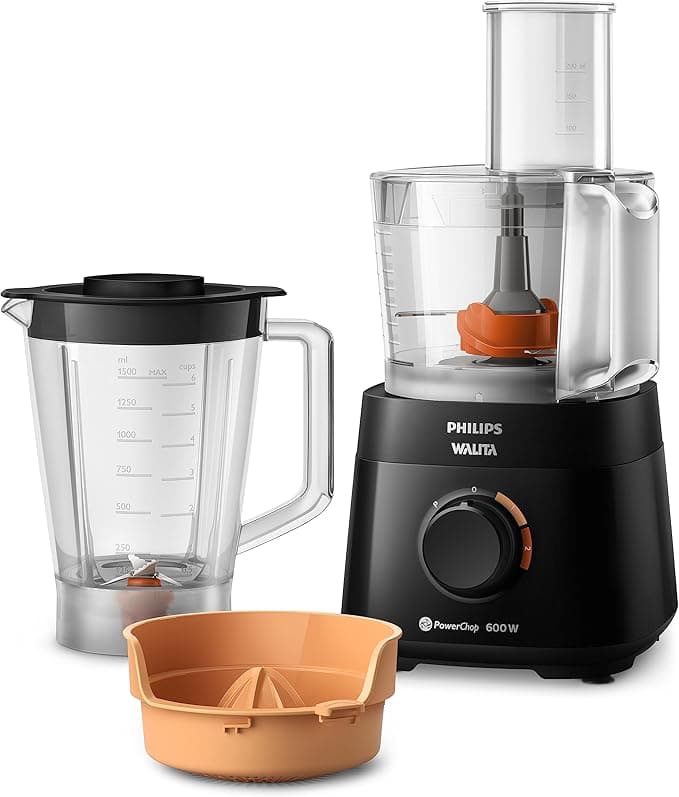 Multiprocessador PowerChop 600 Plus, Philips Walita, 4 em 1, Preto 600W, - RI7300/92