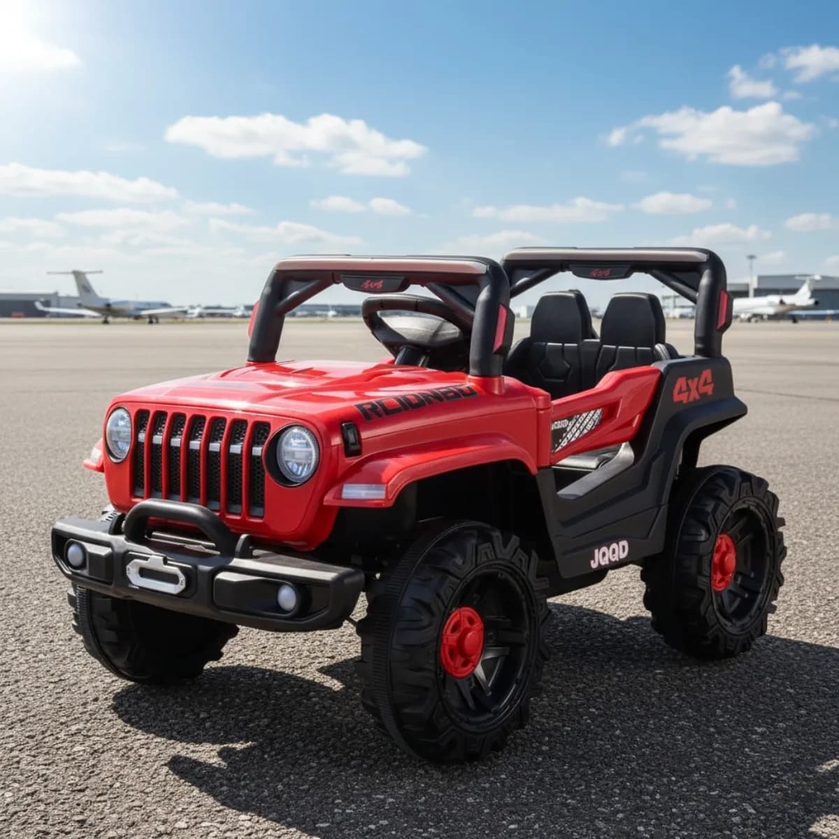 Jipe Infantil Elétrico 12v Carrinho Controle Remoto Música Cor Vermelho Voltagem Do Carregador 110v/220v BrinqKids