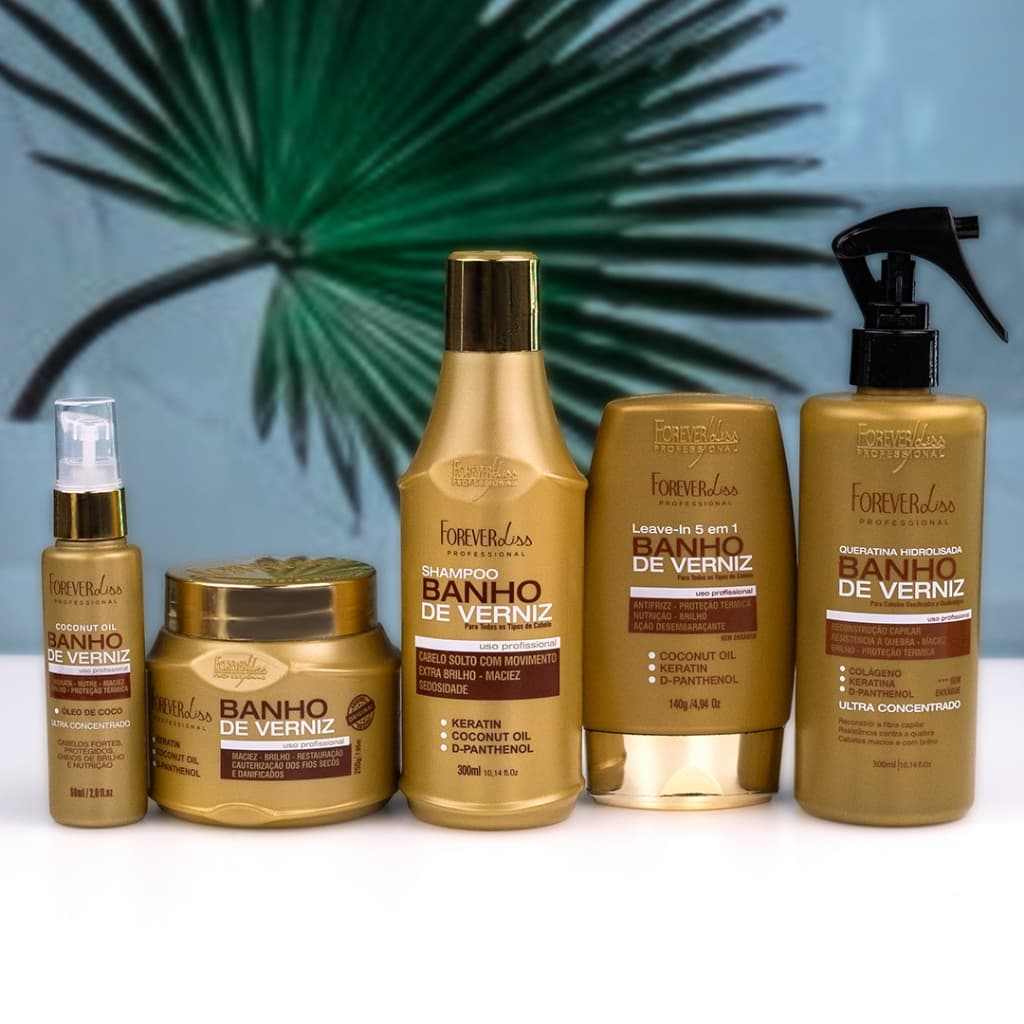 Kit Banho De Verniz Completo Brilho Extremo Forever Liss