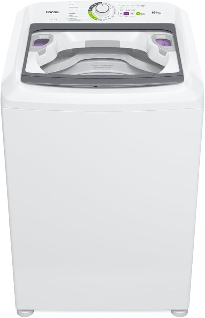 Máquina de Lavar Consul 18Kg Branca com Lavagem Econômica e Ciclo Edredom - CWK18AB