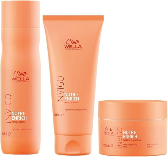 Kit Shampoo 250ml Condicionador 200ml E Máscara 150ml Wella Professional Nutri Enrich