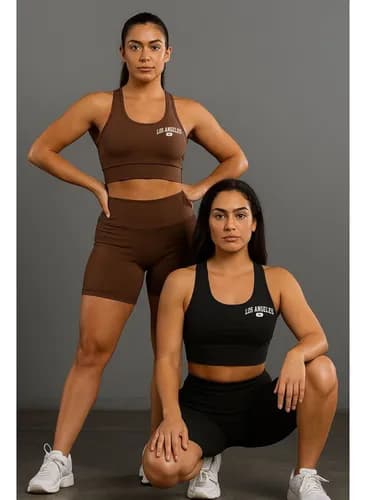 Kit 2 Conjunto Top E Shorts Academia Los Angeles