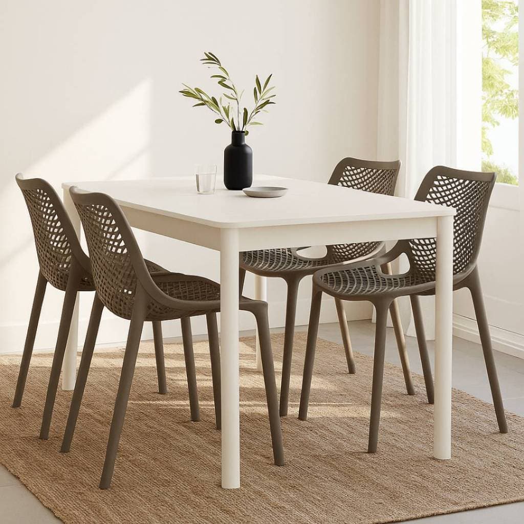 Kit 4 Cadeiras Suits Fendi Sala Jantar Sorveteria Restaurante Gourmet Escola Área Externa