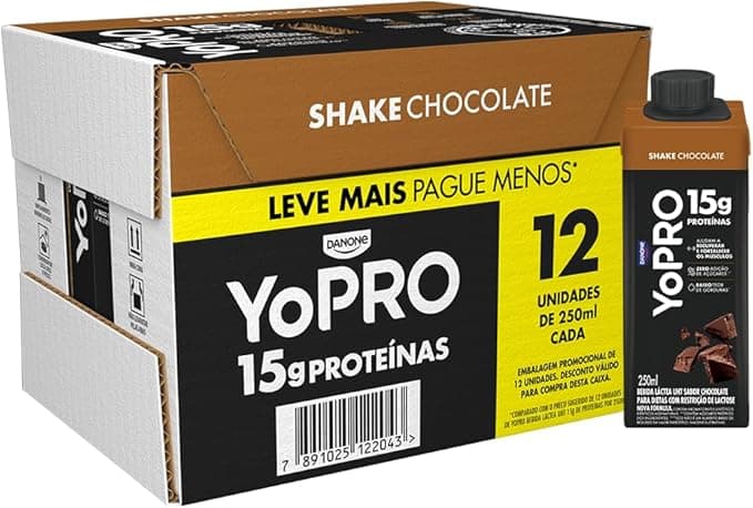 YoPRO Bebida Láctea UHT Chocolate 15g de proteínas 250ml - 12 unidades