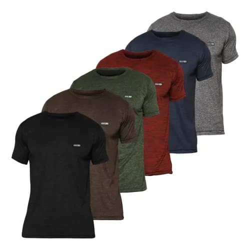 Kit 6 Camisetas Masculina Academia Dry Fit Malha Fria Treino