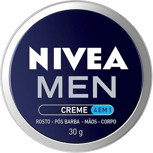 NIVEA MEN Creme 4 em 1 30g, Hidratação Intensa, Evita Ressecamento, Corporal, Facial, Mãos, Pós Barba, Pele Normal e Extrasseca