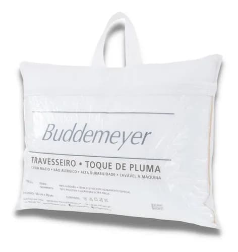 Travesseiro Toque De Pluma Buddemeyer 50x70cm Algodão Branco
