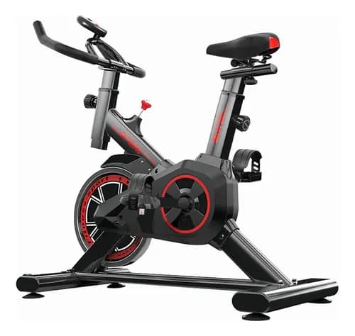 Bicicleta Ergométrica Bike Academia Spinning X11 cor preto e vermelho