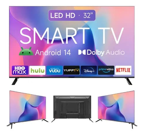 Smart Tv 32'' Led Hd Wifi 60hz Android 14 Bivolt Dolby Audio