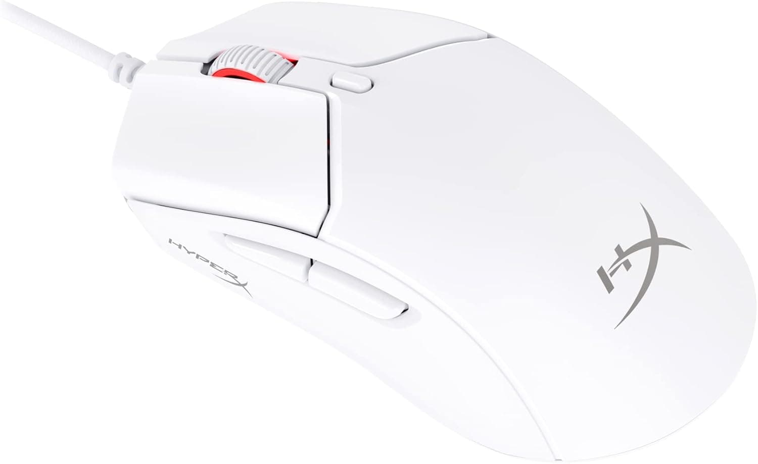 Mouse Gamer HyperX Pulsefire Haste 2 - Design Super Leve de 53g, Sensor de precisão HyperX 26K, Até 26000 DPI, 8000HZ, Cabo Ultraflexível, Branco (6N0A8AA)