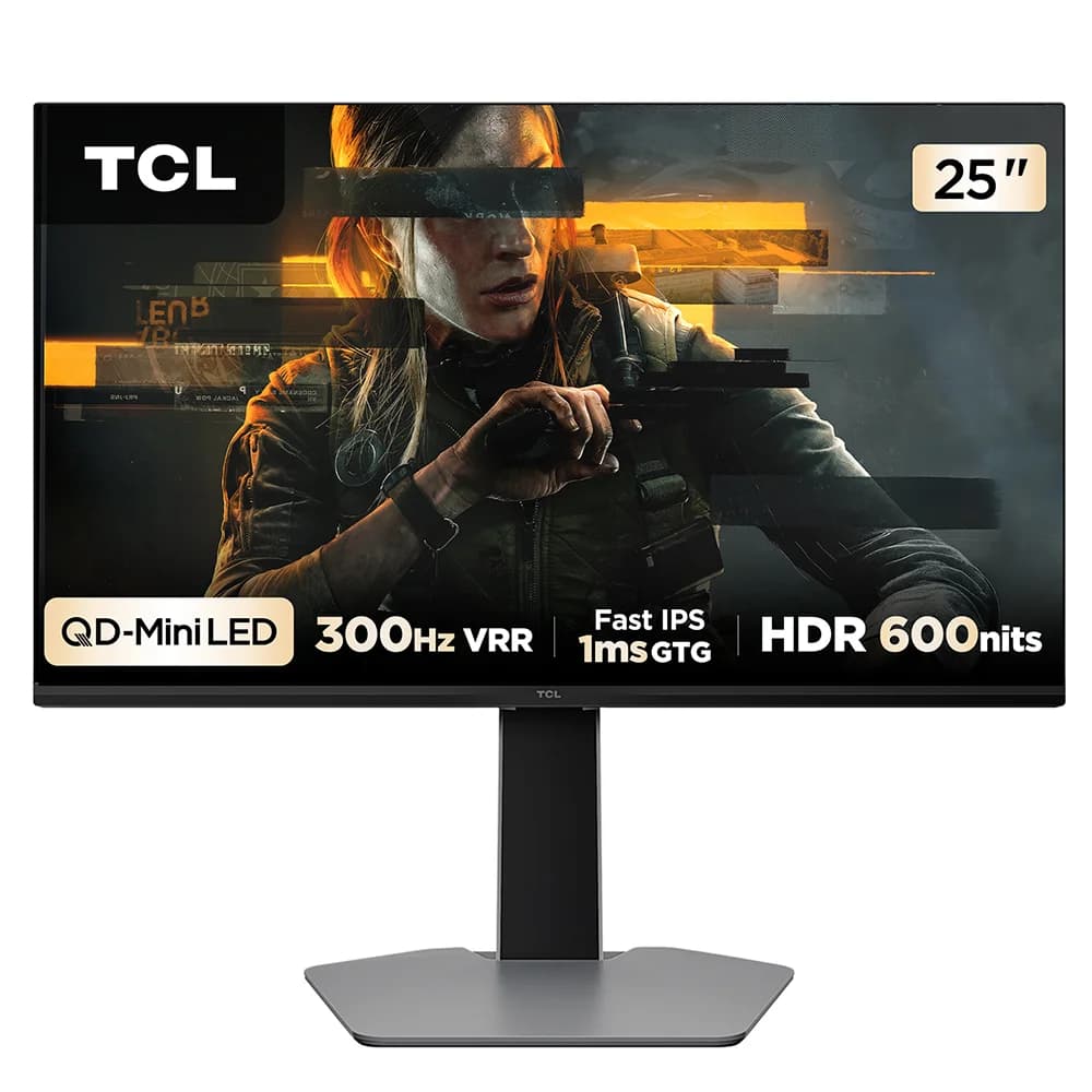 Monitor Gamer TCL 25 Polegadas QLED Mini LED Full HD G64 300Hz 1ms 25G64