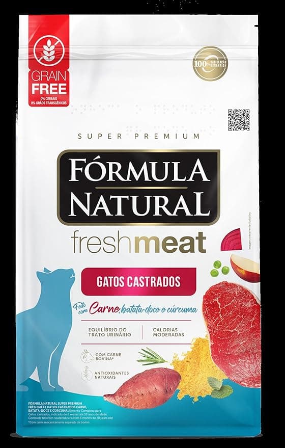 Fórmula Natural Fresh Meat Ração Seca Para Gatos Castrados Sabor Carne 10,1Kg
