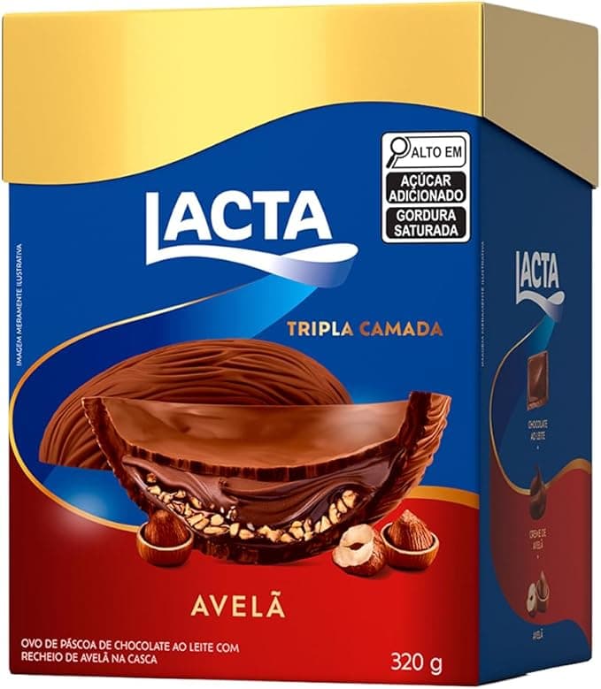 Lacta Avelã - Ovo de Páscoa Tripla Camada 320g