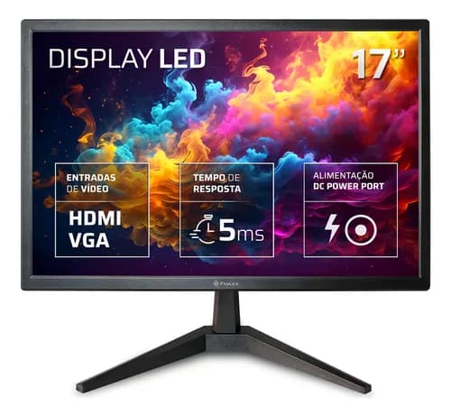 Monitor LED 17" Fmaxx FireMax MQ17V Preto HDMI VGA 75Hz