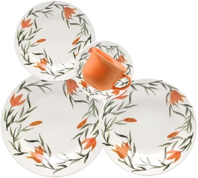 Aparelho de Jantar/Chá Oxford | Biona Donna Lírios, 30 Peças, Rosa