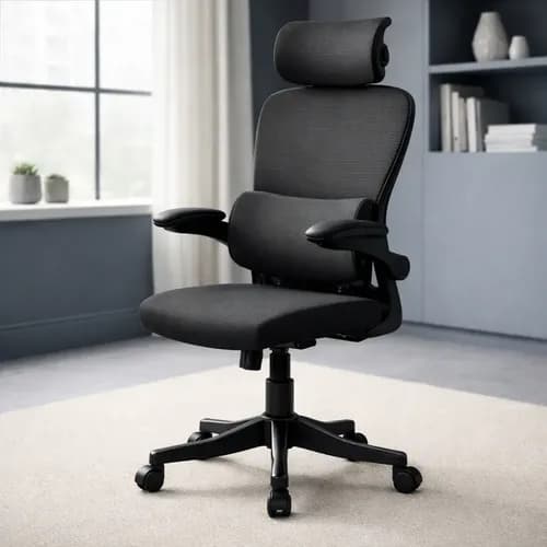 Cadeira Escritório Ergonômica Suporte Lombar Reclinável