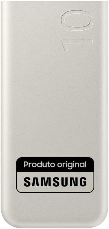 Bateria Externa SAMSUNG EB-P3400 Bege Portátil, Carga Super Rápida 25W, Duas Saídas USB-C 10000 MAH