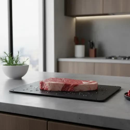 Tábua De Descongelar Alimentos Profissional Prática Cinza-escuro