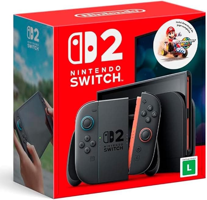 Bundle Nintendo Switch 2 Jogo Digital Mario Kart World – Modelo Nacional