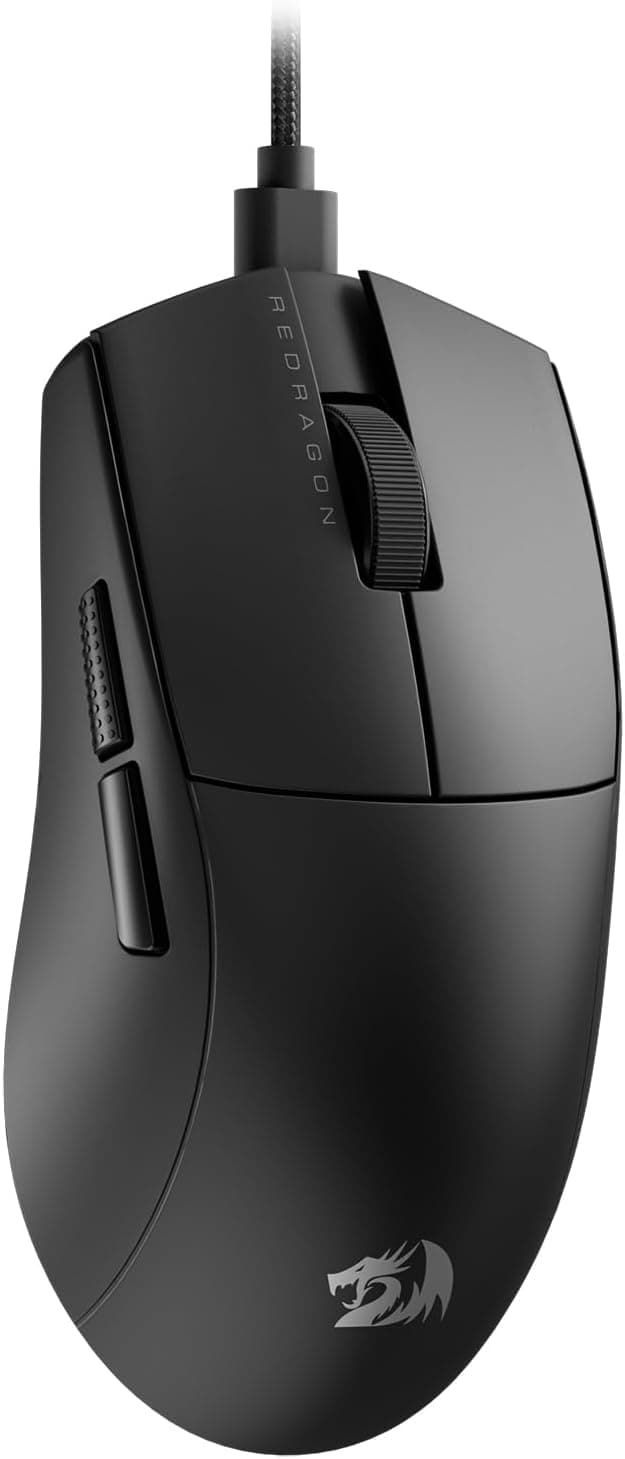 Mouse Gamer Redragon K1ng 1K Preto PAW3327 Cabo USB Tipo-C Removível 12400 DPI M724