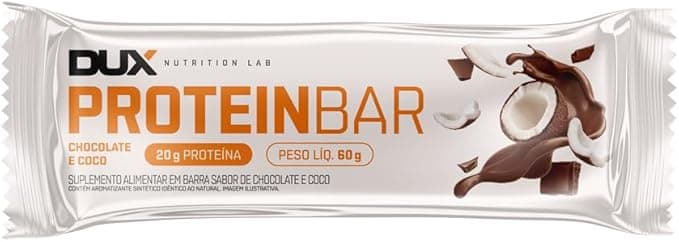 Dux Protein Bar Display (12 unid. 60g), Sabor Chocolate c/Coco