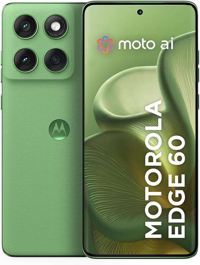 Smartphone Motorola Edge 60 5G - 512GB 24GB (12GB RAM 12GB Ram Boost) Tela Quad-Curve moto AI 50MP Sony Camera ultrarresistencia militar IP68 IP69 - Verde