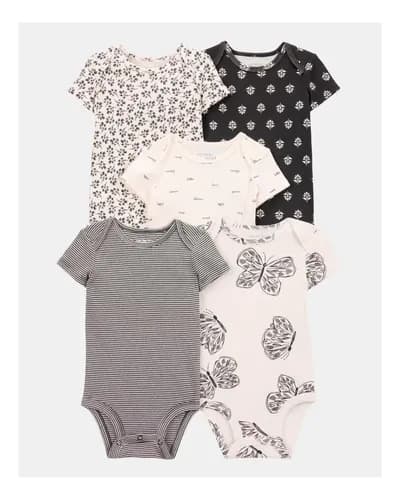 Kit Body Manga Curta Carters Bebê Menino Menina