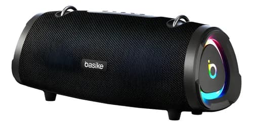 Caixa Som Tws 160w Basike Bass Boost Estéreo Alta Hifi Festa Alto-Falante Bluetooth Bass Boost Luz RGB 8h Bateria Bluetooth 5.3 IPX5 À Prova d'Água Ideal para Samba Funk Preto
