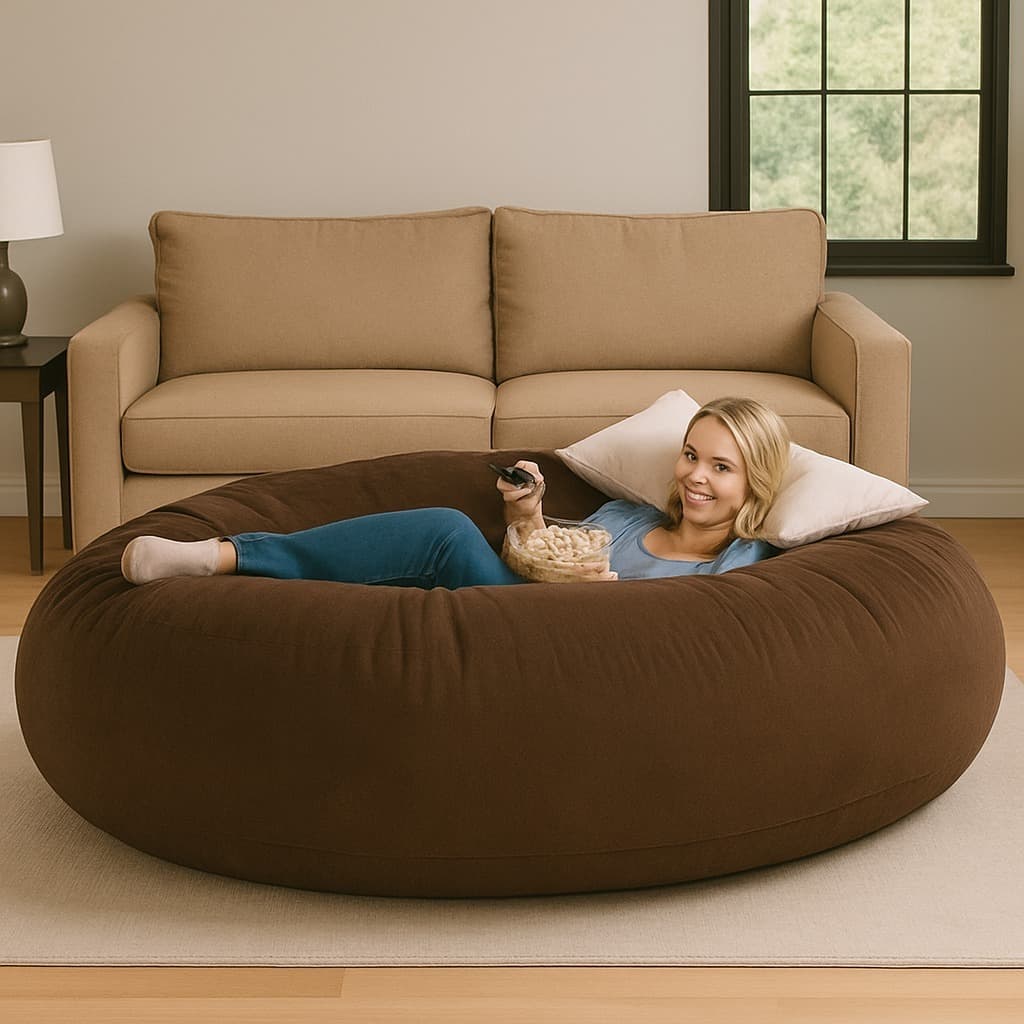 Puff Gigante Premium Suede Varias Cores 1.50x30 Diâmetro Sem Enchimento Lançamento