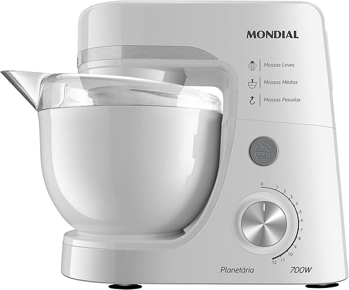Batedeira Planetária, Mondial, Branco, 700W, 110V - BP-03-W