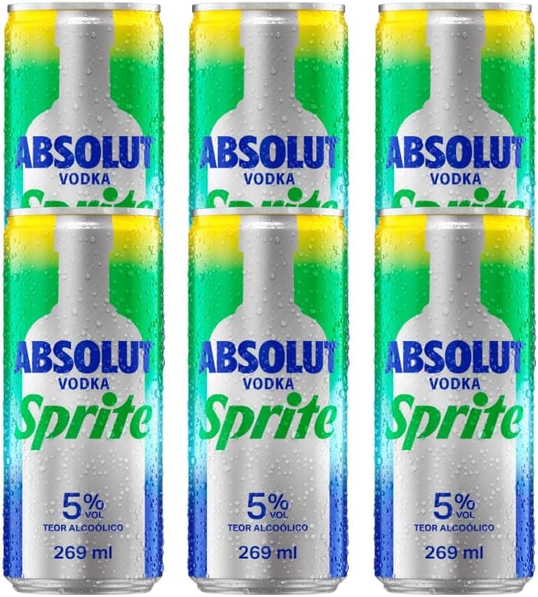 Pack Bebida Mista Alcoólica Absolut Vodka Sprite - 6 unidades de lata 269ml