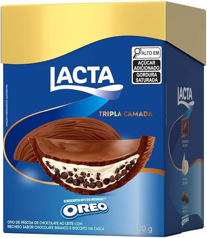 Lacta Oreo - Ovo de Páscoa Tripla Camada 320g