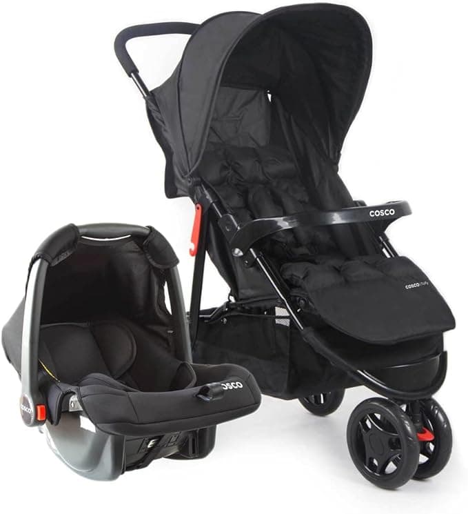 Cosco Kids, Travel System Toffy, Preto Absoluto
