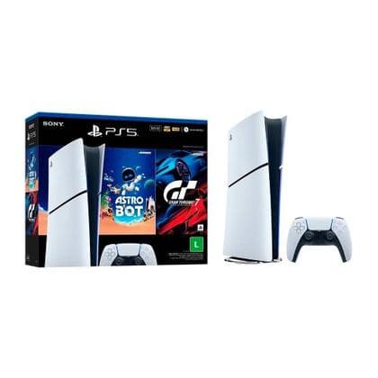 Console Sony PlayStation 5, SSD 825GB, Controle Sem Fio DualSense 2 Jogos Digitais, Edição Digital