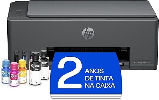 Impressora Multifuncional HP Smart Tank 581 Tanque de Tinta Colorida Wi-Fi, USB - (4A8D5A)