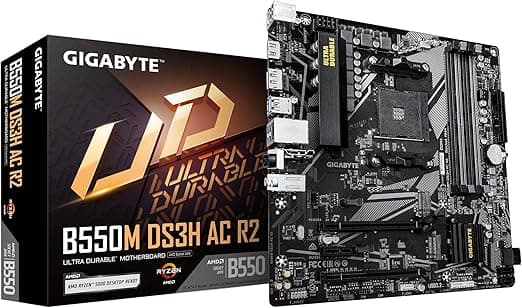Placa-Mãe Gigabyte B550M DS3H AC R2 DDR4 AM4 – Base Gamer/PC AMD
