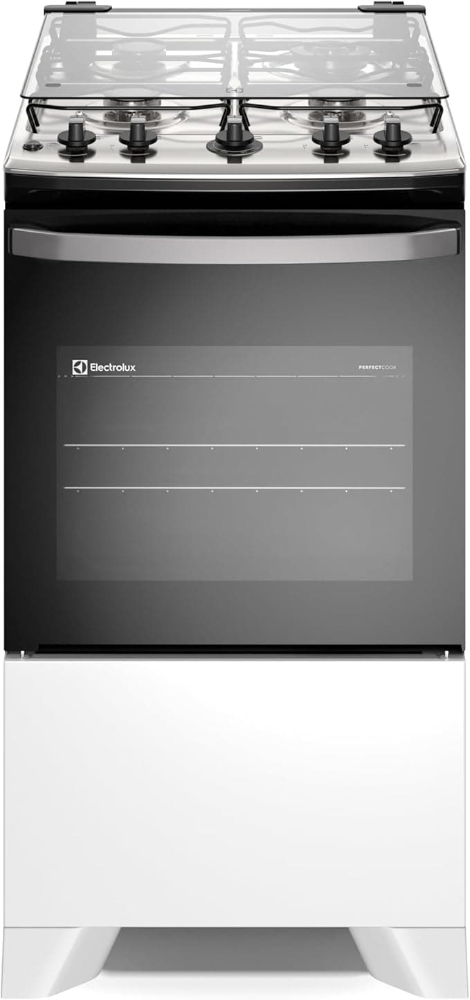 Electrolux Fogão 4 bocas Electrolux Efficient Branco Mesa Inox, PerfectCook e VaporBake® (FE4IW) Bivolt