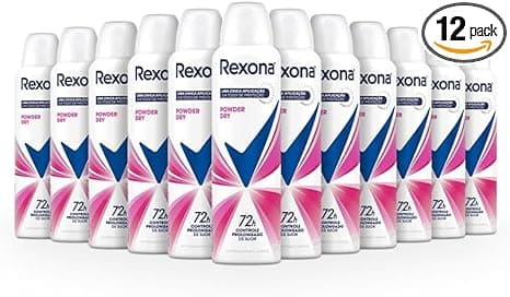Rexona 12 Unidades Desodorante Antitranspirante Aerossol Powder Dry 150ml