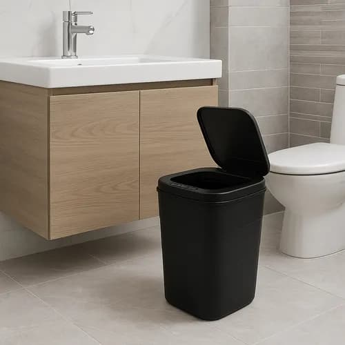 Lixeira Antiodor Com Sensor Inteligente Abre Fácil Cesto 17l